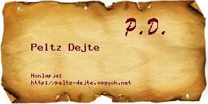 Peltz Dejte névjegykártya